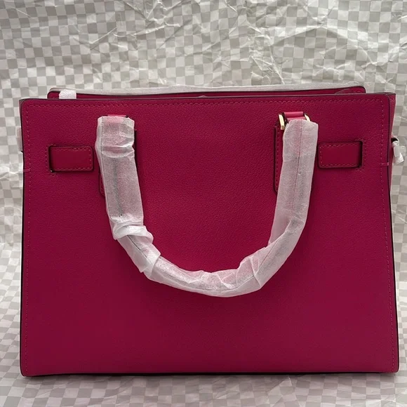 MICHAEL KORS HAMILTON MEDIUM SATCHEL 
 COLOR: Electric Pink 
NWT - Picture 6 of 16